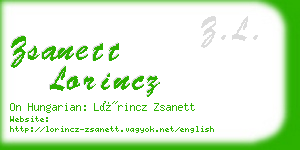 zsanett lorincz business card